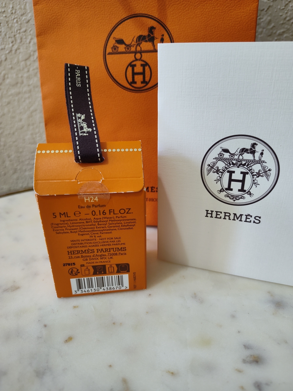 HERMÈS H24 Collectible Gift Set Mini Box Shopping Bag Presentation Card NWT - Picture 5 of 10
